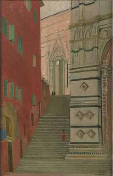 Escalier De Sainte Catherine De Sienne Oil Painting by Maurice Denis