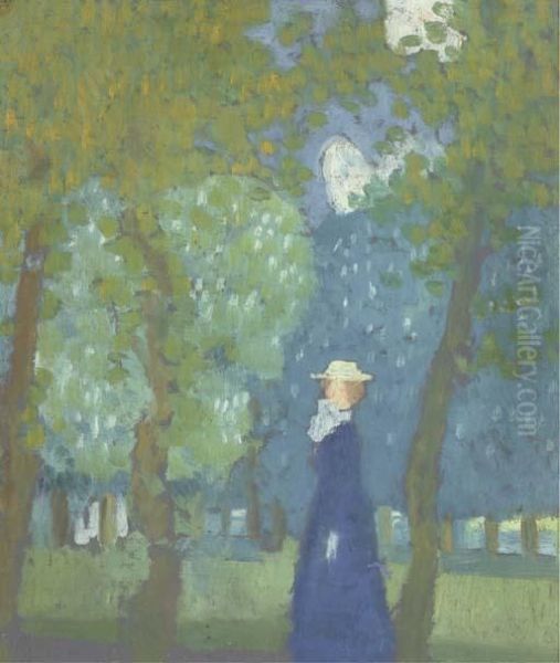 Dame En Bleu Oil Painting by Maurice Denis