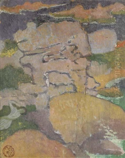 Les Rochers Au Pouldu Oil Painting by Maurice Denis