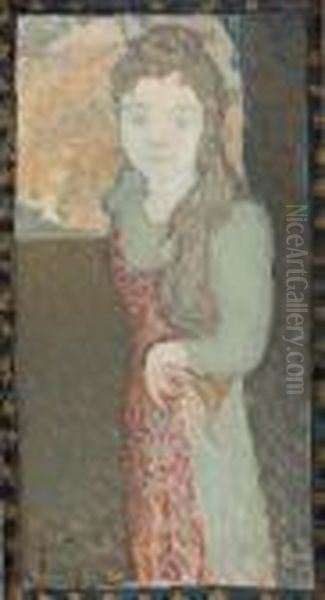 La Petite Fille Au Tablier Oil Painting by Maurice Denis