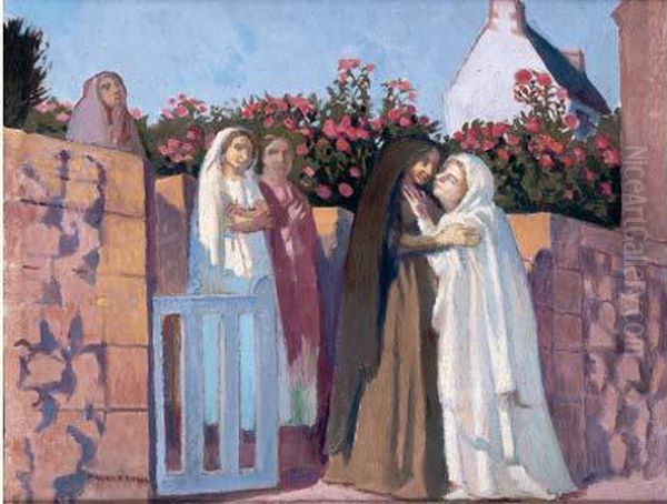 Visitation A La Barriere Oil Painting by Maurice Denis