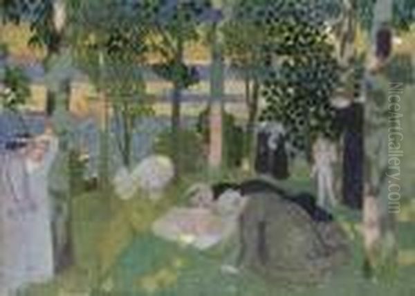 Apres-midi Dans Les Bois Oil Painting by Maurice Denis