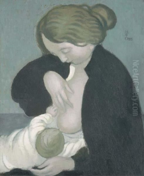 La Mere Au Corsage Noir Oil Painting by Maurice Denis