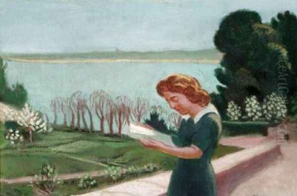 Printemps A Trstrignel, Etude De Pauline Oil Painting by Maurice Denis