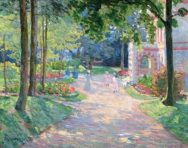 Women and Children in the Parc de Dammartin Oil Painting by Henri Lebasque