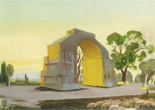 Arc De Triomphe De St Remy Au Soleil Couchant Oil Painting by Maurice Denis