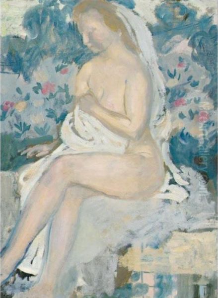 Bethsabee, Fond Bleu Oil Painting by Maurice Denis