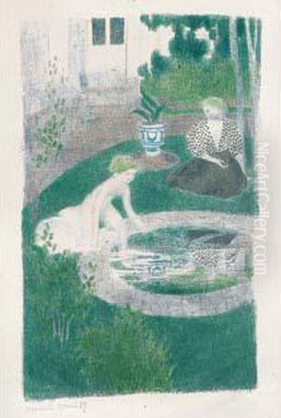 Le Reflet Dans La Fontaine. 1897. Oil Painting by Maurice Denis