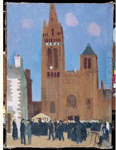 Pardon Breton, 1928 Ou Veille De La Procession Au Folgoet Oil Painting by Maurice Denis