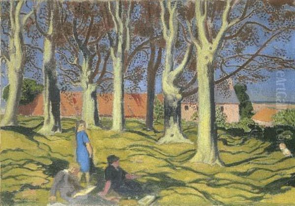 Bois De Hetres A Loguivy Oil Painting by Maurice Denis