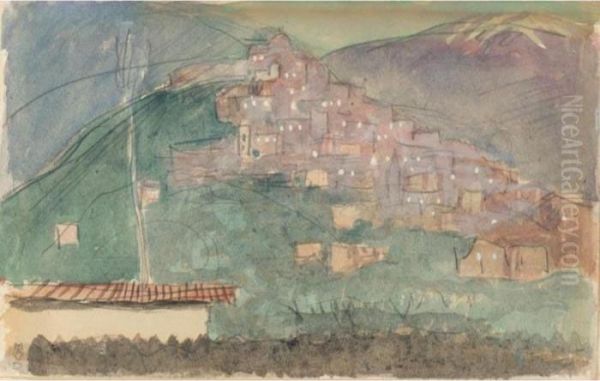 Village De Montagne Dans Les Annees 20 Oil Painting by Maurice Denis