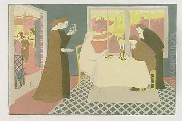 Les Pelerins D'emmaus<</b> Oil Painting by Maurice Denis