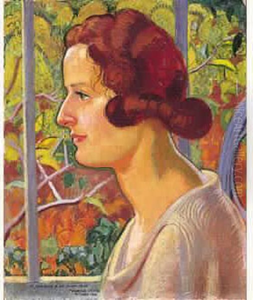 Portrait De Madame De Saint Jean Oil Painting by Maurice Denis