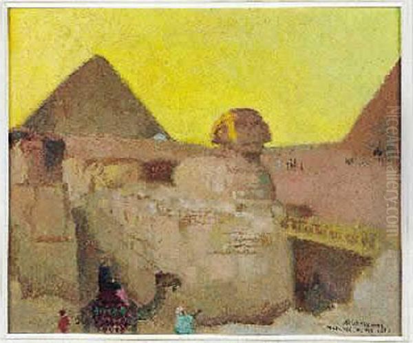 Le Sphinx Et Les Pyramides Oil Painting by Maurice Denis