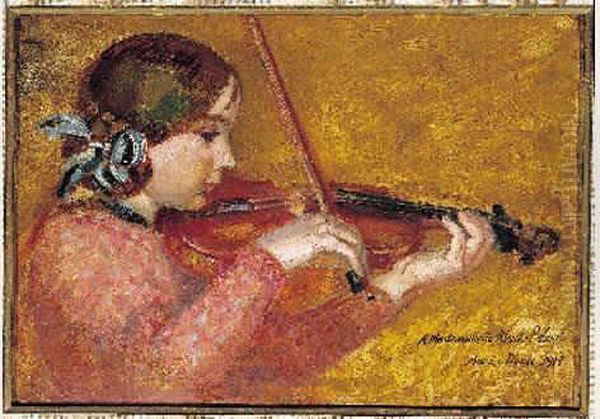 Jeune Fille Au Violon Oil Painting by Maurice Denis