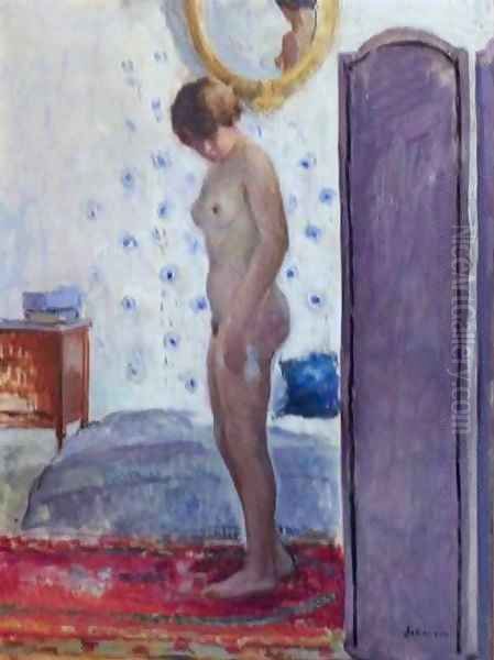 Young Girl at Her Toilet Oil Painting by Henri Lebasque