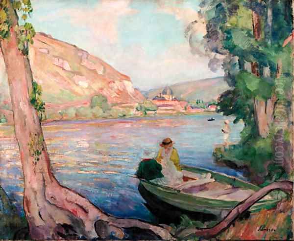 Les bords de la Seine aux Andelys Oil Painting by Henri Lebasque