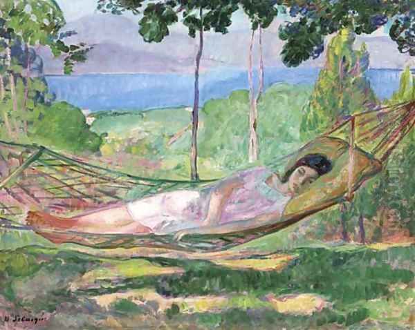 Villa Demiere, St. Tropez Oil Painting by Henri Lebasque