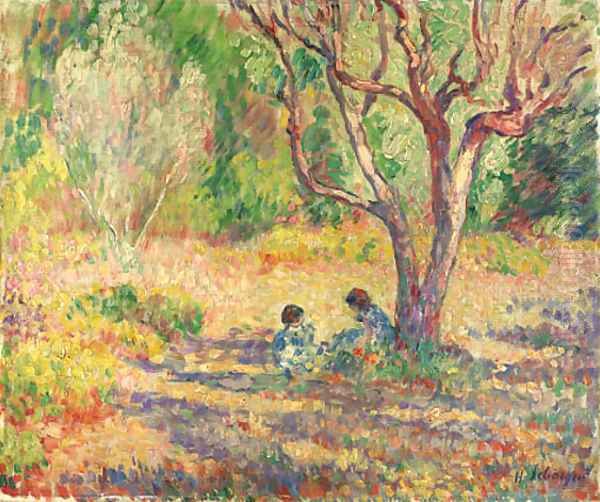 Jeux l'ombre du jardin Oil Painting by Henri Lebasque