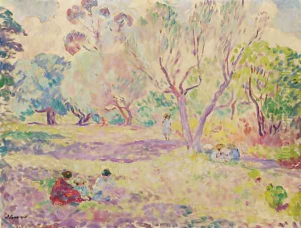 Apres-midi dans les bois Oil Painting by Henri Lebasque