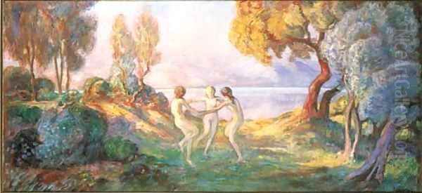 Danse dans la prairie Oil Painting by Henri Lebasque