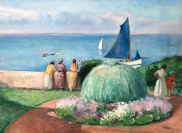 La voile bleue, Prfailles Oil Painting by Henri Lebasque