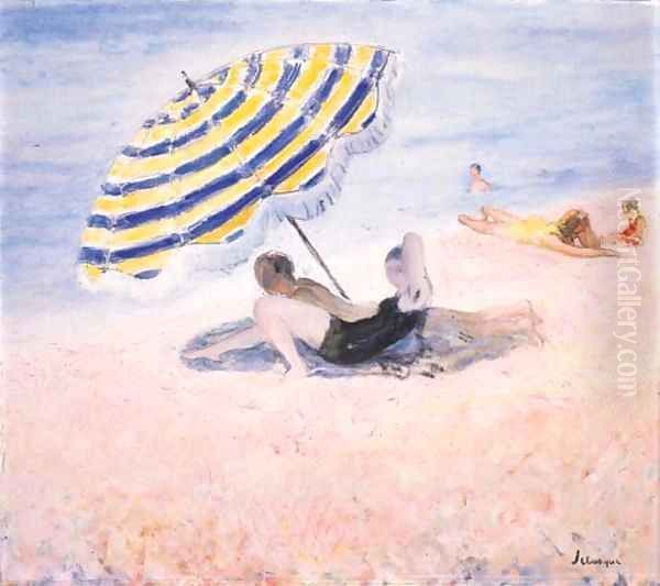 Scene de plage Oil Painting by Henri Lebasque