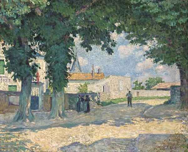 La place a Monterrain Oil Painting by Henri Lebasque