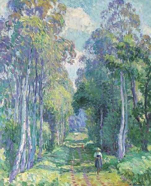 Pierrefonds, la promenade en forat 2 Oil Painting by Henri Lebasque