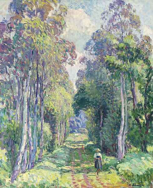 Pierrefonds, la promenade en forat Oil Painting by Henri Lebasque