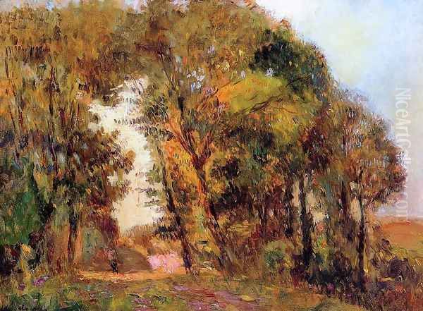 The Forest in Autumn near Rouen Oil Painting by Albert Lebourg