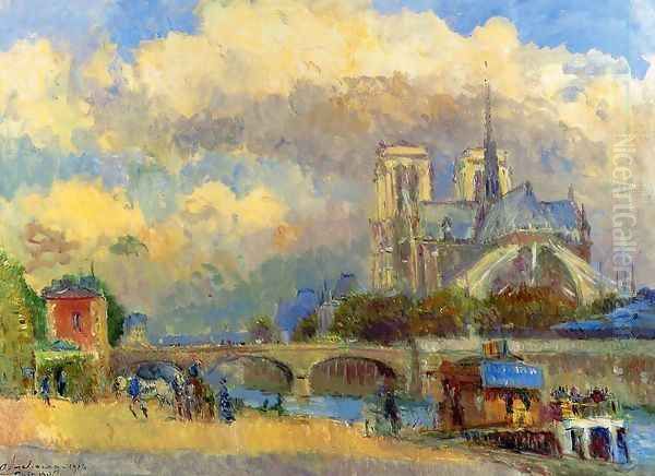 Notre Dame de Paris I Oil Painting by Albert Lebourg