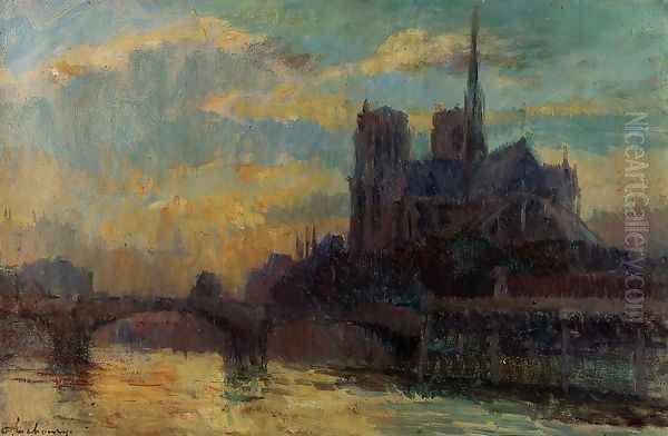 Notre-Dame, Paris Oil Painting by Albert Lebourg