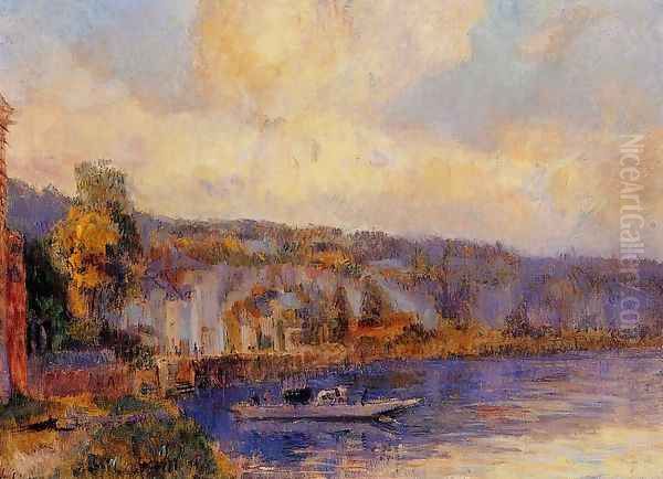 The Seine at La Bouille Oil Painting by Albert Lebourg