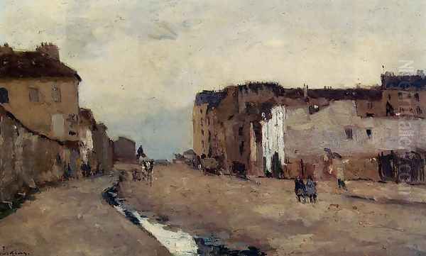 A Street in Bercy Oil Painting by Albert Lebourg