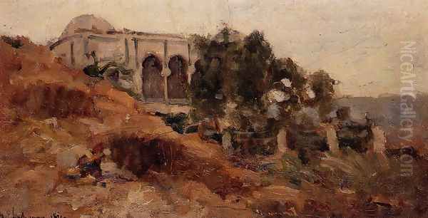 Moorish House in Algiers Oil Painting by Albert Lebourg