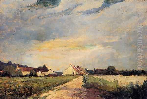 Landscape with Houses Oil Painting by Albert Lebourg