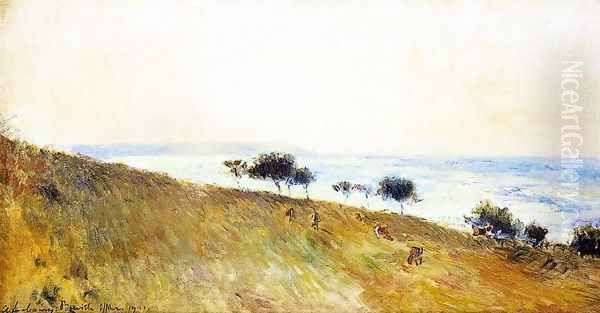 View of Berville-sur-Mer Oil Painting by Albert Lebourg