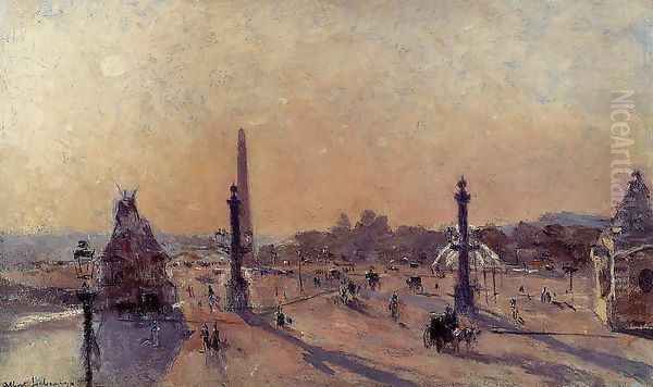 Place de la Concord Oil Painting by Albert Lebourg