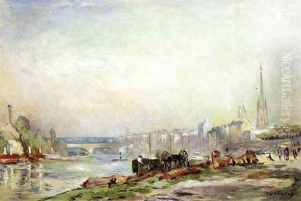 Rouen, the Seine and the Cathedral Oil Painting by Albert Lebourg