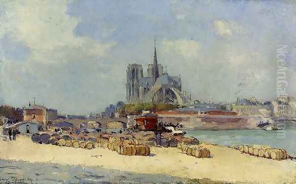 Notre Dame de Paris Oil Painting by Albert Lebourg