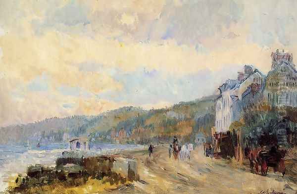 The Seine at Croisset, near Rouen Oil Painting by Albert Lebourg