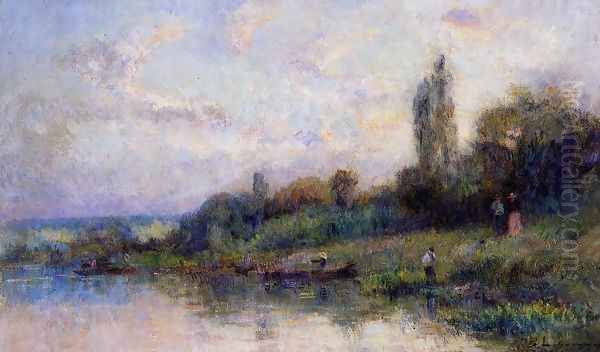 The Banks of the Seine Oil Painting by Albert Lebourg