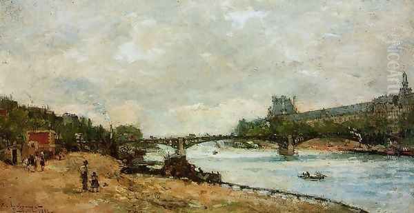 Paris, the kBridge of Saint-Peres Oil Painting by Albert Lebourg