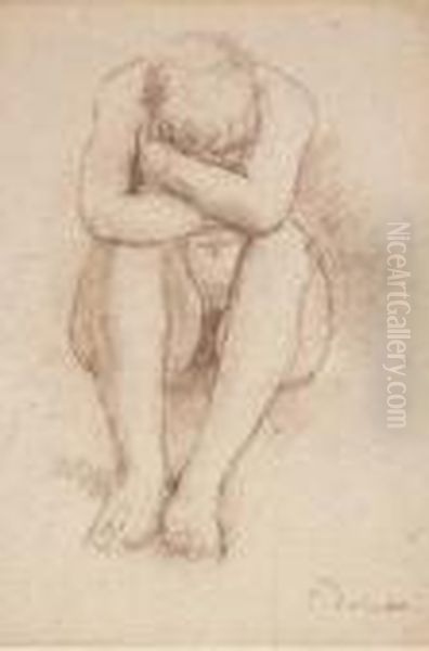 Seated Nude Oil Painting by Charles Despiau