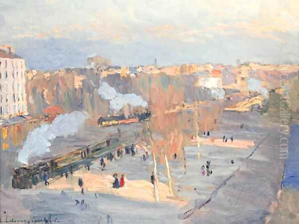 Courbevoie Oil Painting by Albert Lebourg