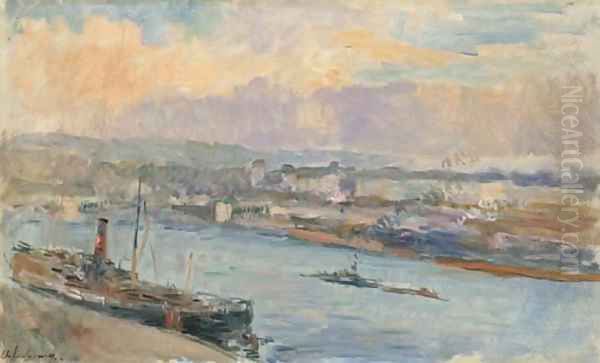 La Seine à Rouen Oil Painting by Albert Lebourg