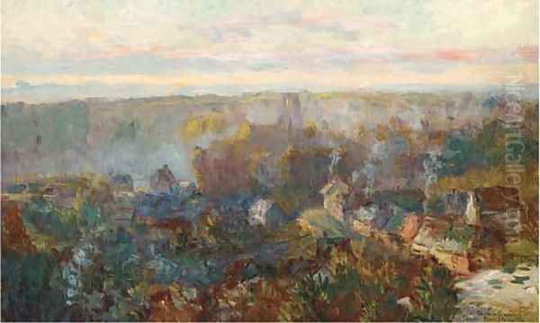 Vue de Moulineux Oil Painting by Albert Lebourg