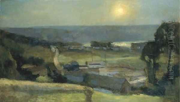 Vue des coteaux d'Issy-les-Moulineaux Oil Painting by Albert Lebourg