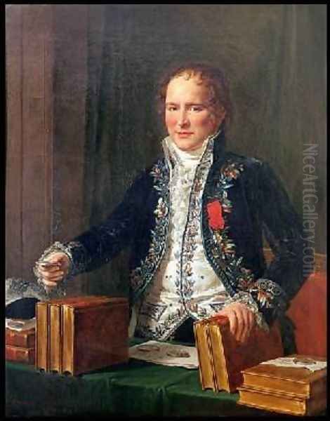 Portrait of Antoine Francois de Fourcroy 1755-1809 Oil Painting by Anicet-Charles-Gabriel Lemonnier